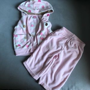 Carter’s Baby Girl’s Vest and Sweatpants Set-6mos